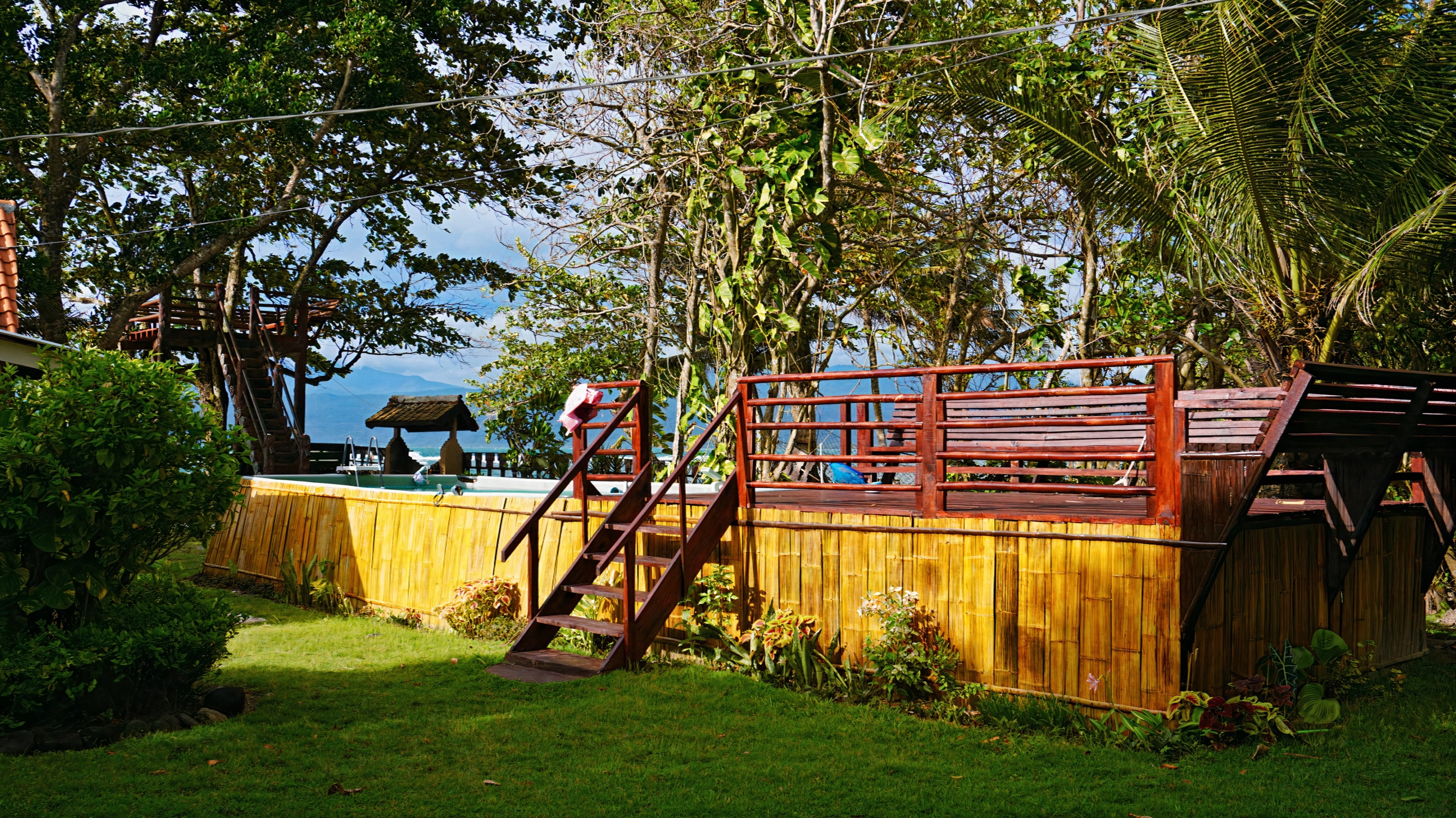 Outdoor pool at Krui Surf Camp, South Sumatra