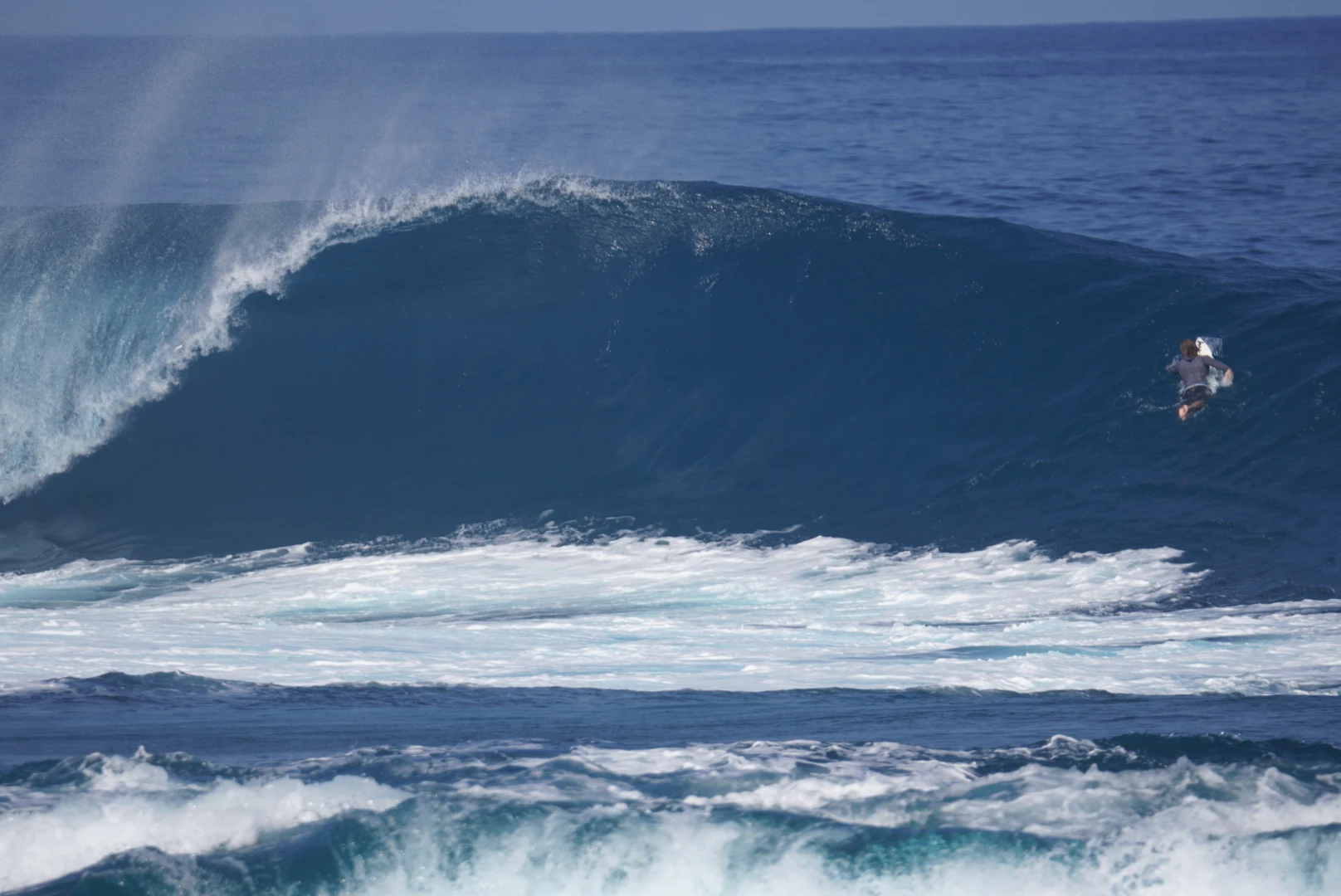 Surfer at Honeys wave, Krui South Sumatra