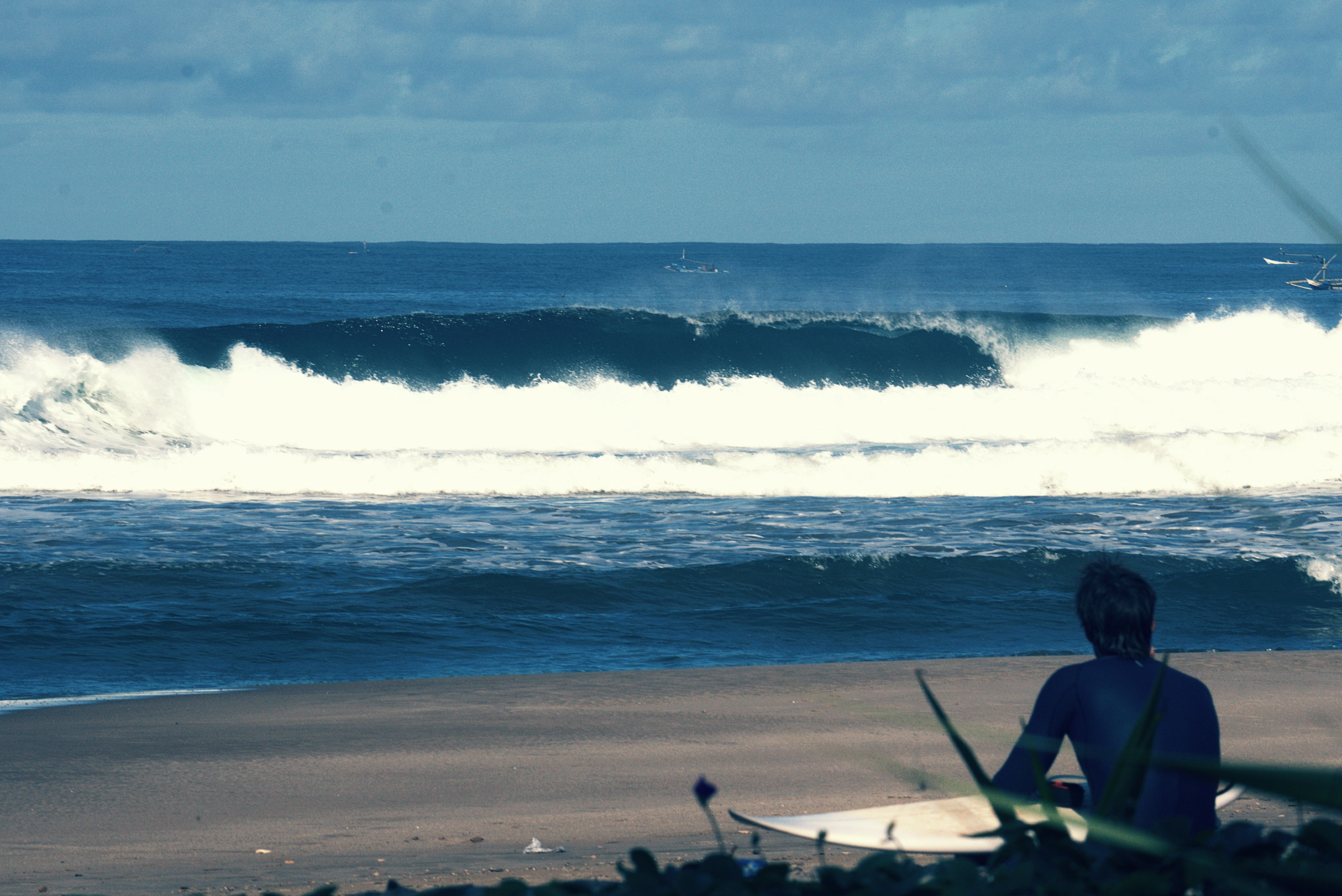 Jennys surf break near Krui Surf Camp, South Sumatra